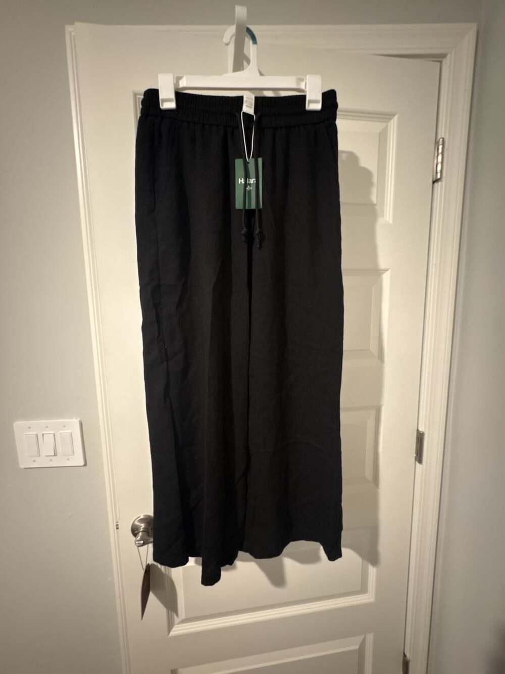 Halara Wide Leg Pants Size M Black NWT